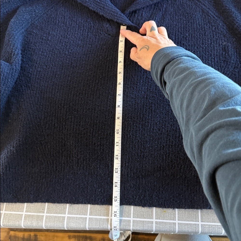 Navy Blue  Cowl Neck Sweater - Picture 2 of 2